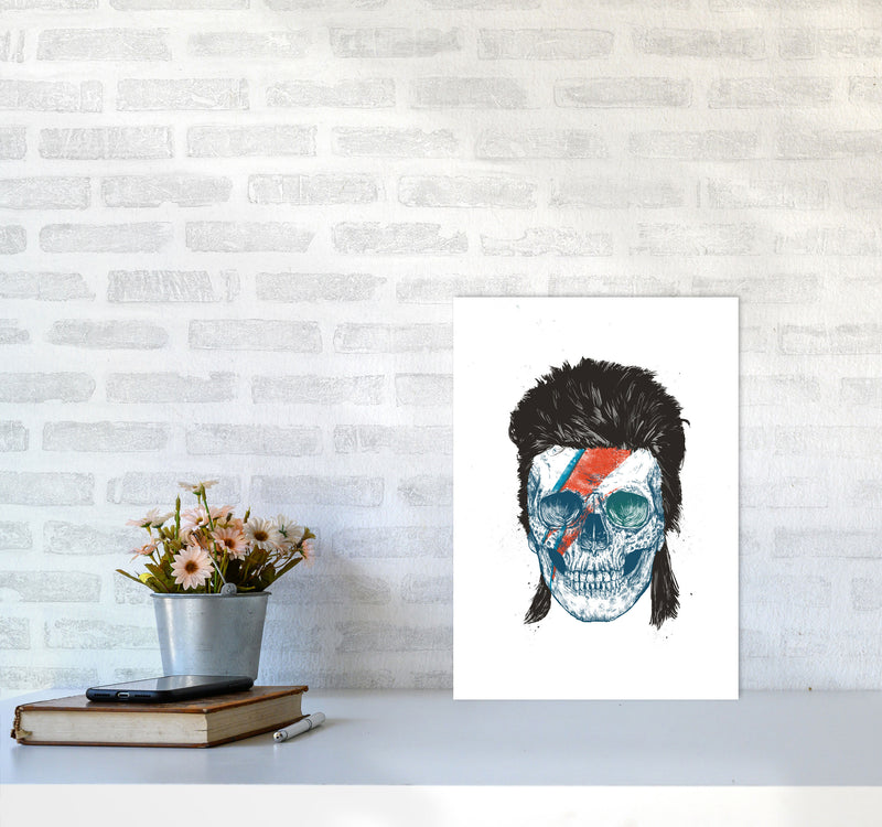 Bowie's Skull Gothic Art Print by Balaz Solti A3 Black Frame