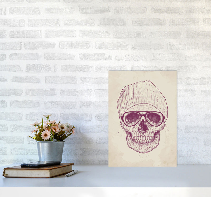 Cool Hipster Skull Gothic Art Print by Balaz Solti A3 Black Frame