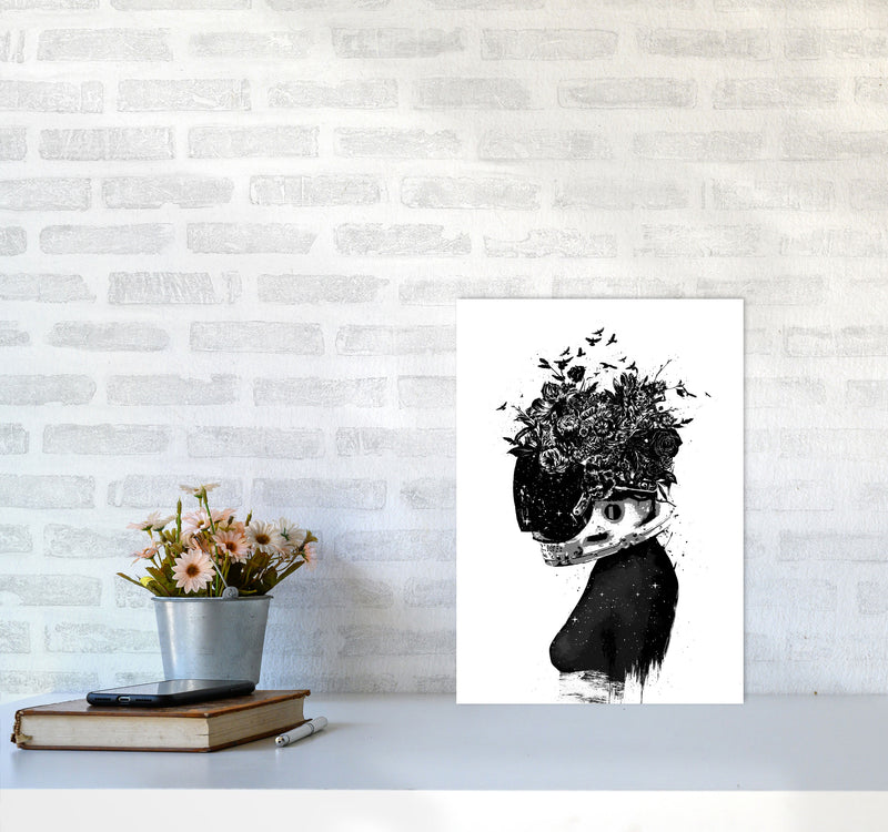 Hybrid Girl Art Print by Balaz Solti A3 Black Frame