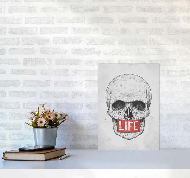 Skull Life Art Print by Balaz Solti A3 Black Frame
