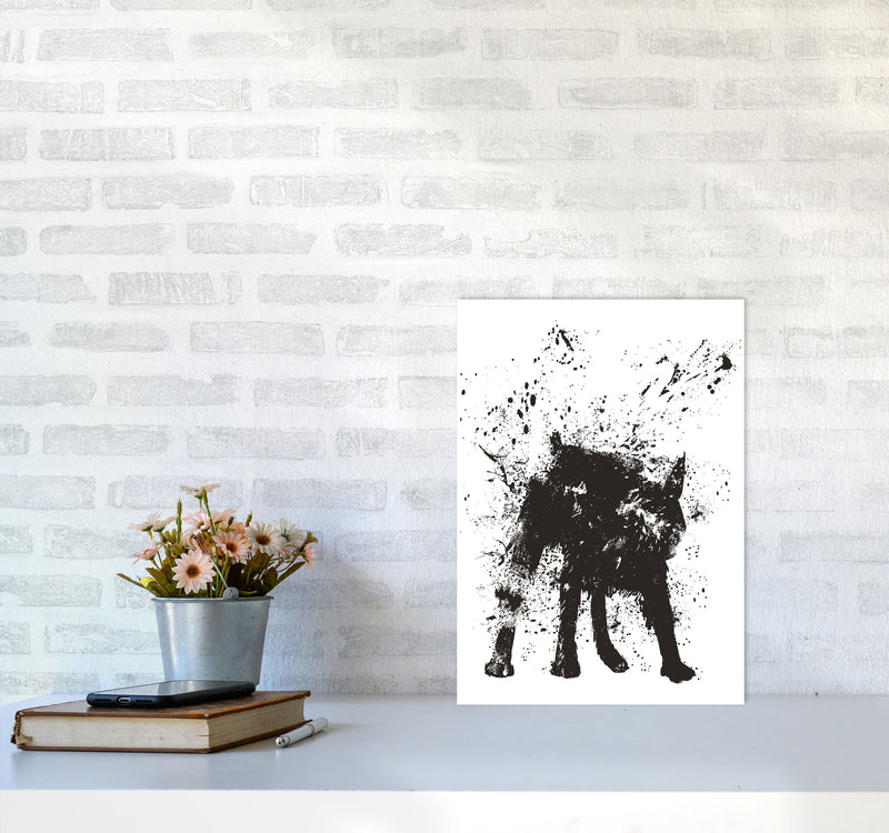 Wet Dog Animal Art Print by Balaz Solti A3 Black Frame