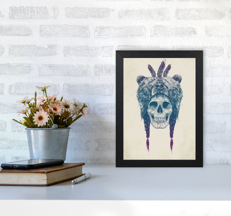 Dead Shaman Gothic Art Print by Balaz Solti A4 White Frame