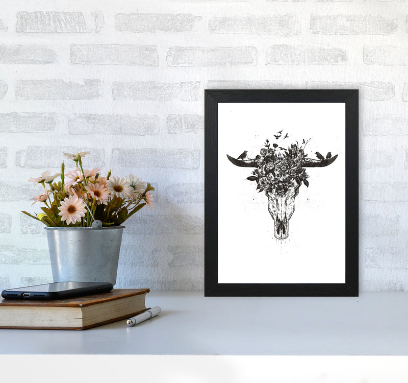Dead Summer B&W Animal Art Print by Balaz Solti A4 White Frame