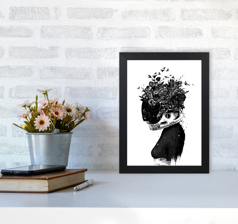 Hybrid Girl Art Print by Balaz Solti A4 White Frame