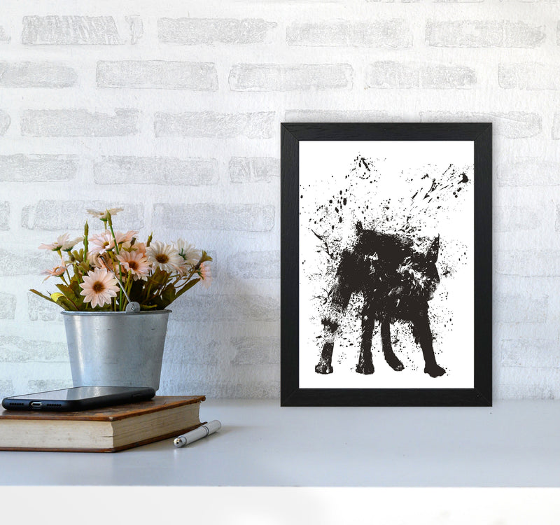 Wet Dog Animal Art Print by Balaz Solti A4 White Frame