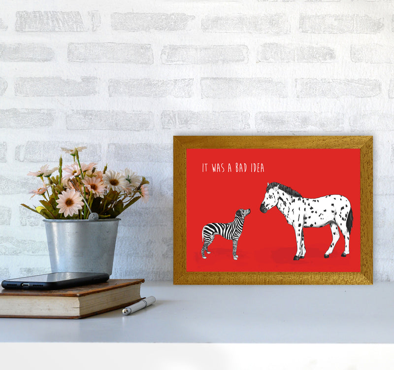 It Was A Bad Idea Humorous Animals Animal Art Print by Balaz Solti A4 Print Only