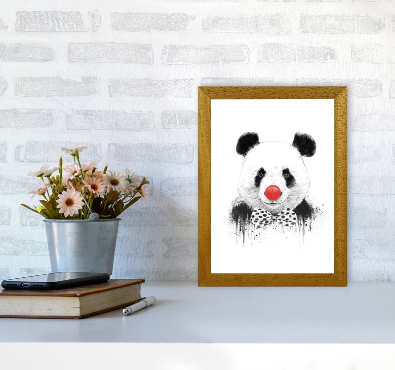 Clown Panda Animal Art Print by Balaz Solti A4 Print Only