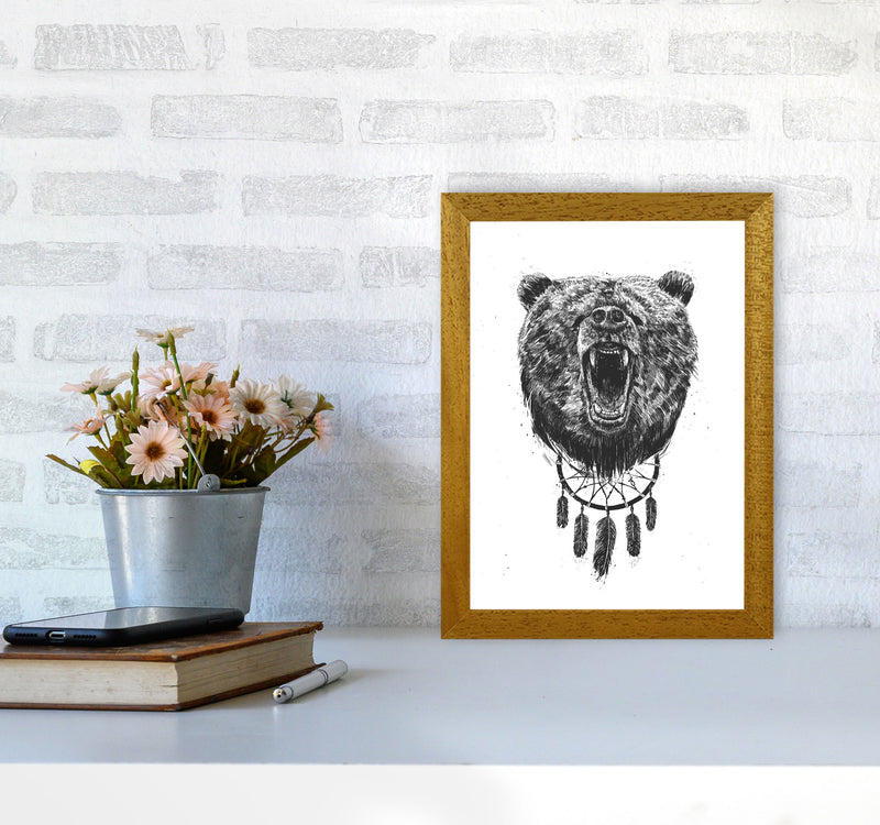 Don't Wake The Bear Animal Art Print by Balaz Solti A4 Print Only