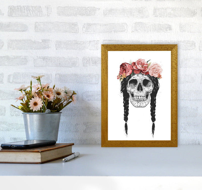 Festival Floral Skull Art Print by Balaz Solti A4 Print Only