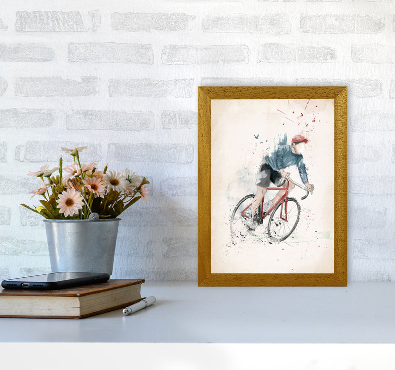 I Want To Ride My Bicycle Art Print by Balaz Solti A4 Print Only