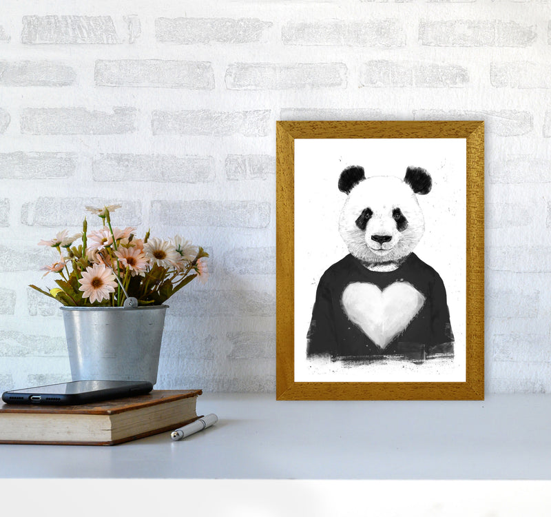 Lovely Panda Animal Art Print by Balaz Solti A4 Print Only