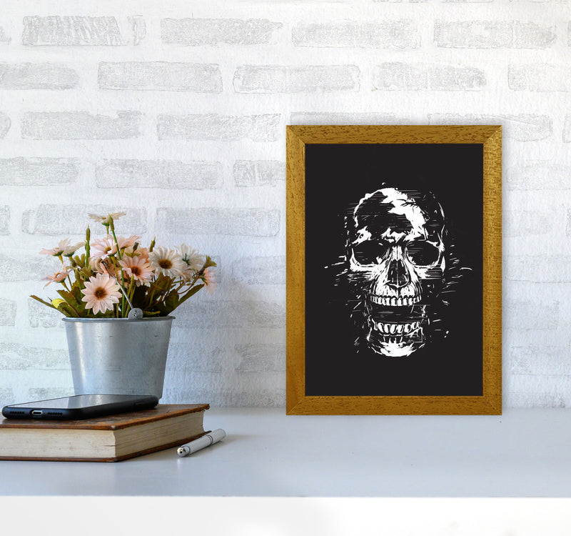 Scream Skull Black by Balaz Solti A4 Print Only