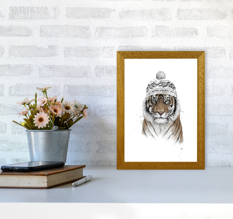 Siberian Tiger Animal Art Print by Balaz Solti A4 Print Only