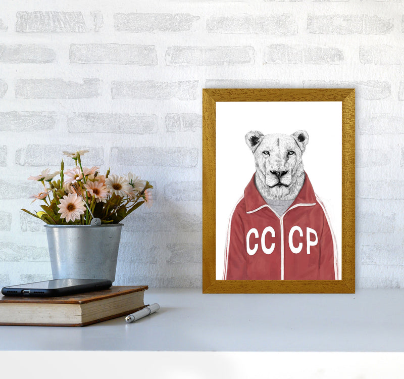 Soviet Lion Animal Art Print by Balaz Solti A4 Print Only