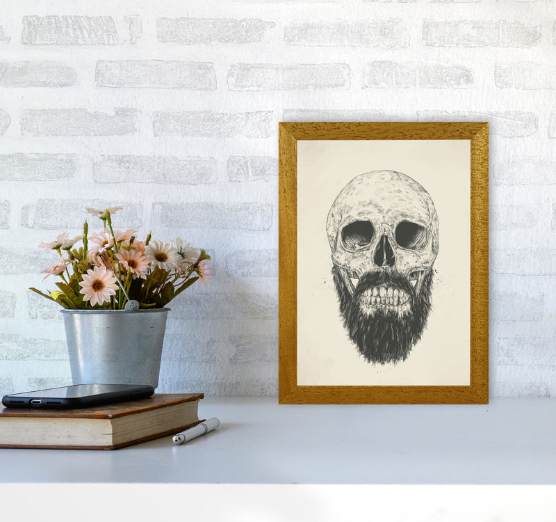 The Beards Not Dead Skull Art Print by Balaz Solti A4 Print Only