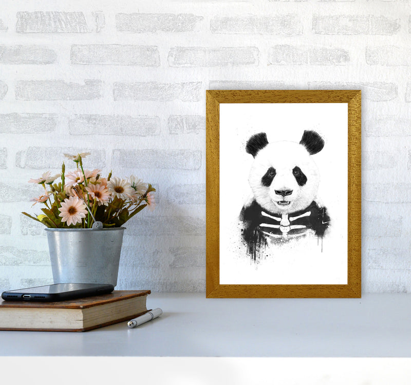 Zombie Panda Animal Art Print by Balaz Solti A4 Print Only