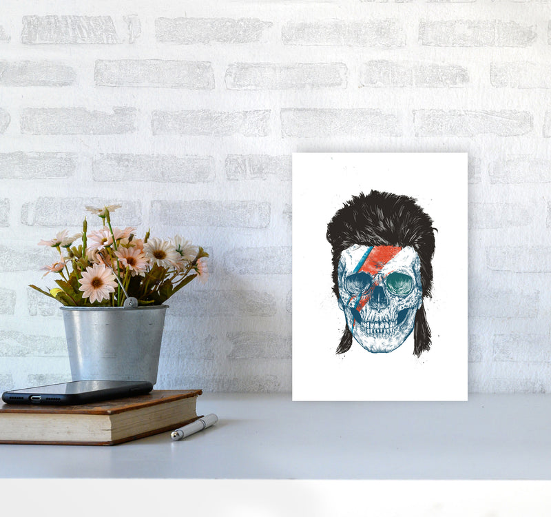 Bowie's Skull Gothic Art Print by Balaz Solti A4 Black Frame