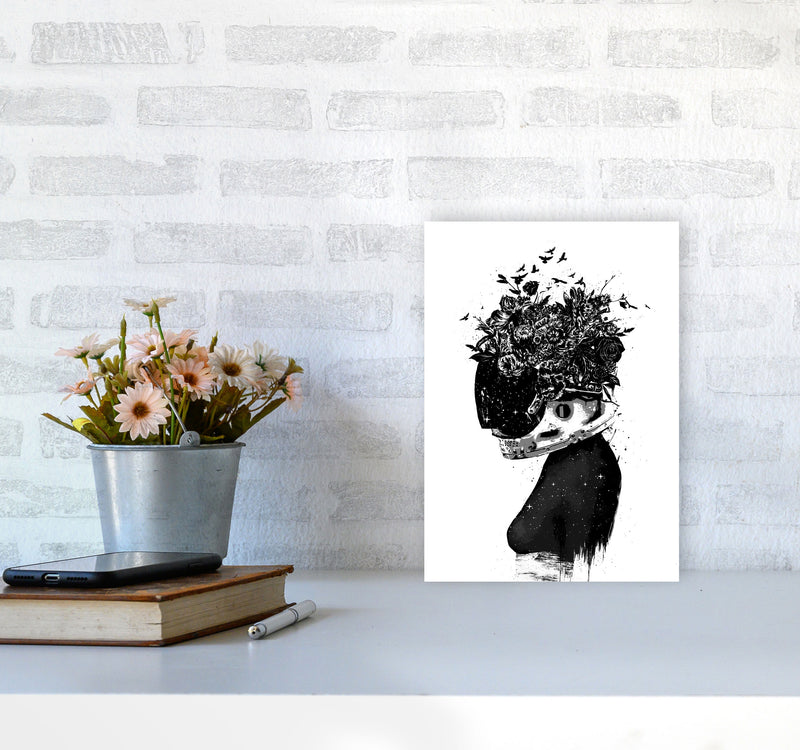 Hybrid Girl Art Print by Balaz Solti A4 Black Frame