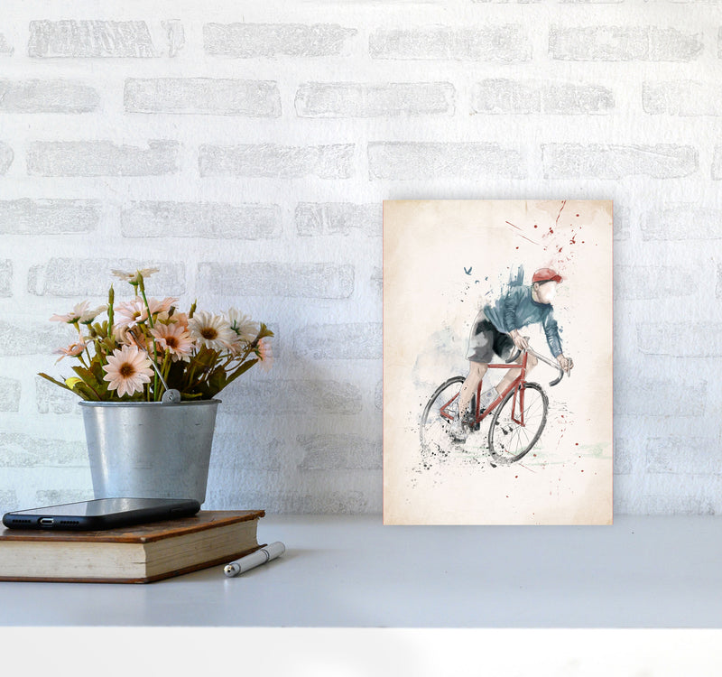 I Want To Ride My Bicycle Art Print by Balaz Solti A4 Black Frame