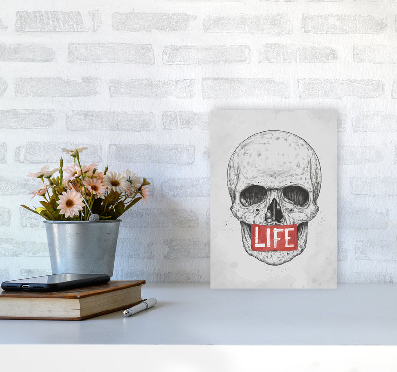 Skull Life Art Print by Balaz Solti A4 Black Frame