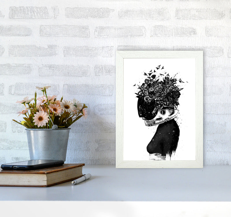 Hybrid Girl Art Print by Balaz Solti A4 Oak Frame