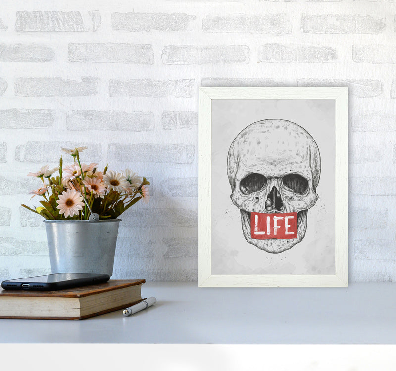 Skull Life Art Print by Balaz Solti A4 Oak Frame