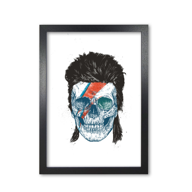 Bowie's Skull Gothic Art Print by Balaz Solti Black Grain