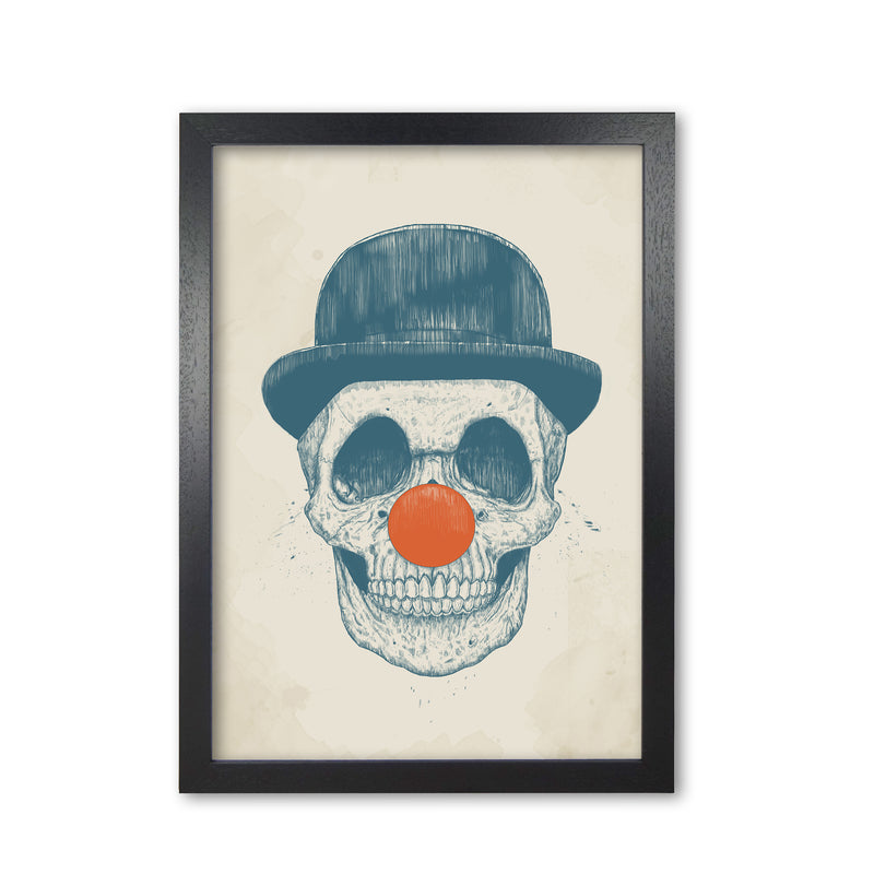 Dead Clown Skull Gothic Art Print by Balaz Solti Black Grain