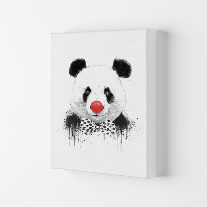Clown Panda Animal Art Print by Balaz Solti Canvas