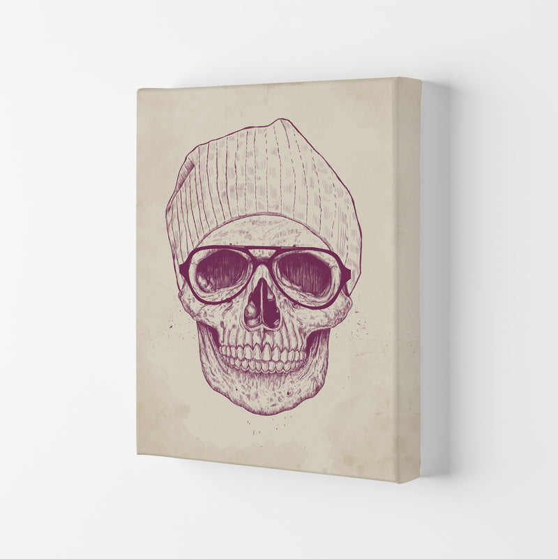Cool Hipster Skull Gothic Art Print by Balaz Solti Canvas