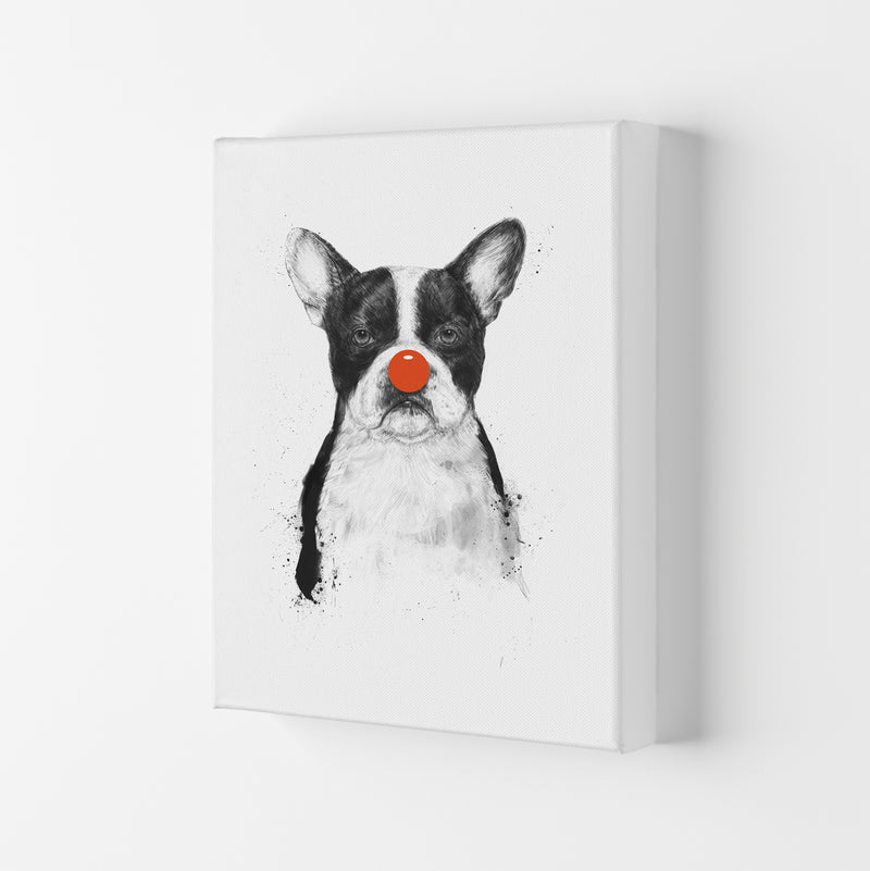 I'm Not Your Clown Bulldog Animal Art Print by Balaz Solti Canvas