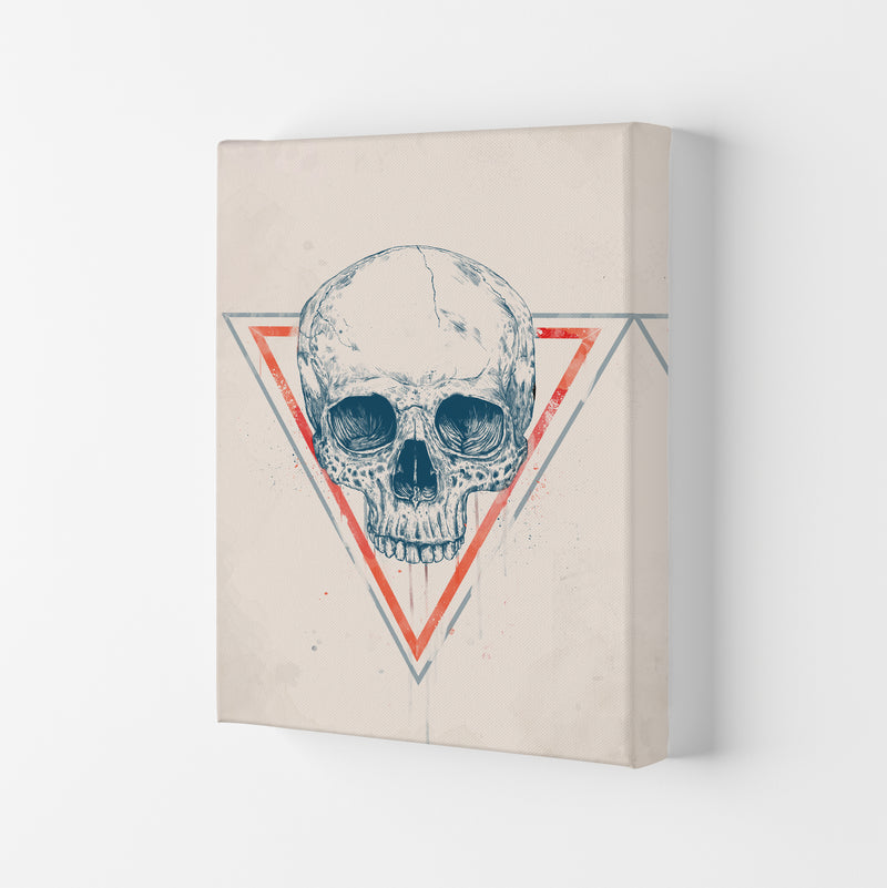 Skull In Triangles Art Print by Balaz Solti Canvas