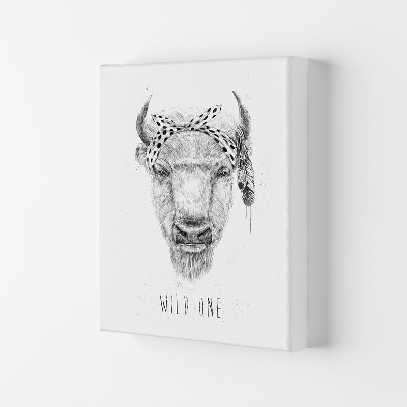 Wild One Buffalo Animal Art Print by Balaz Solti Canvas