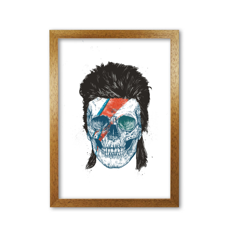 Bowie's Skull Gothic Art Print by Balaz Solti Oak Grain