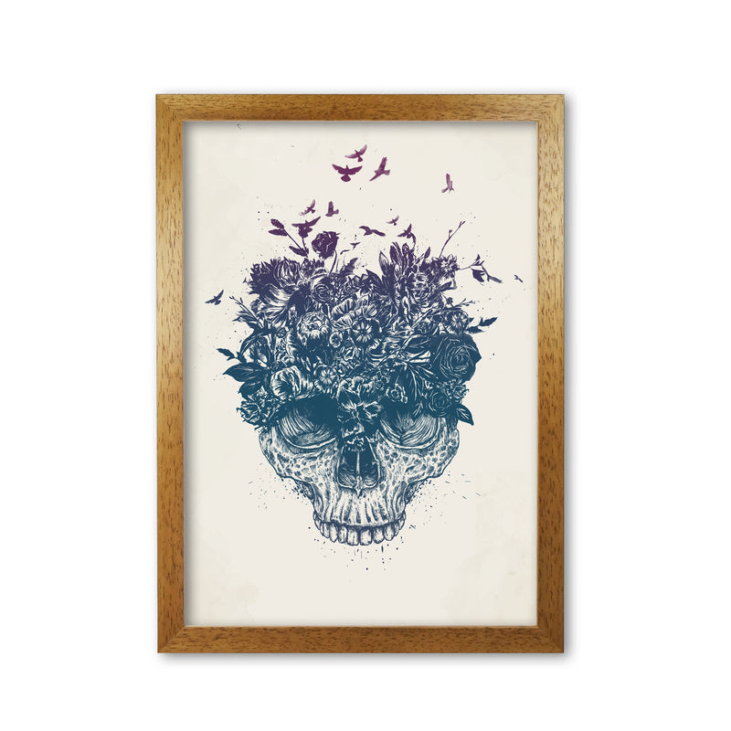My Head Is A Jungle Skull Art Print by Balaz Solti Oak Grain