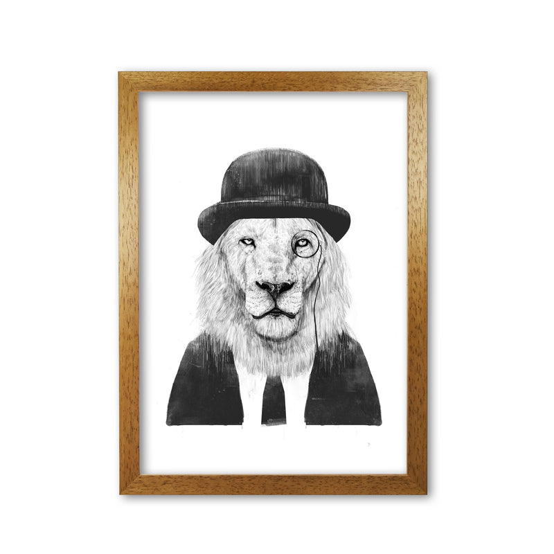 Sir Lion Animal Art Print by Balaz Solti Oak Grain