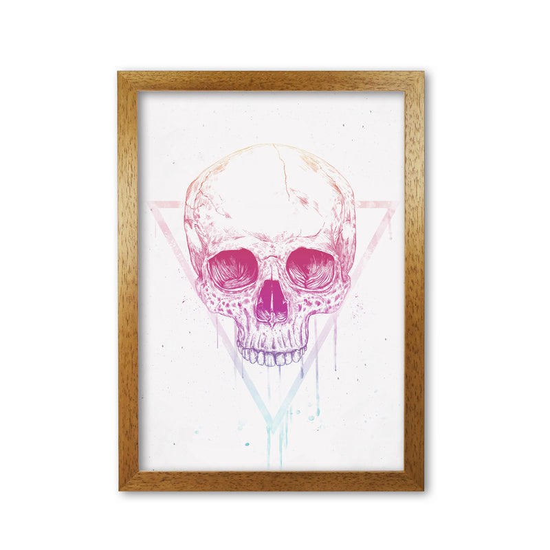 Skull In Triangle Art Print by Balaz Solti Oak Grain
