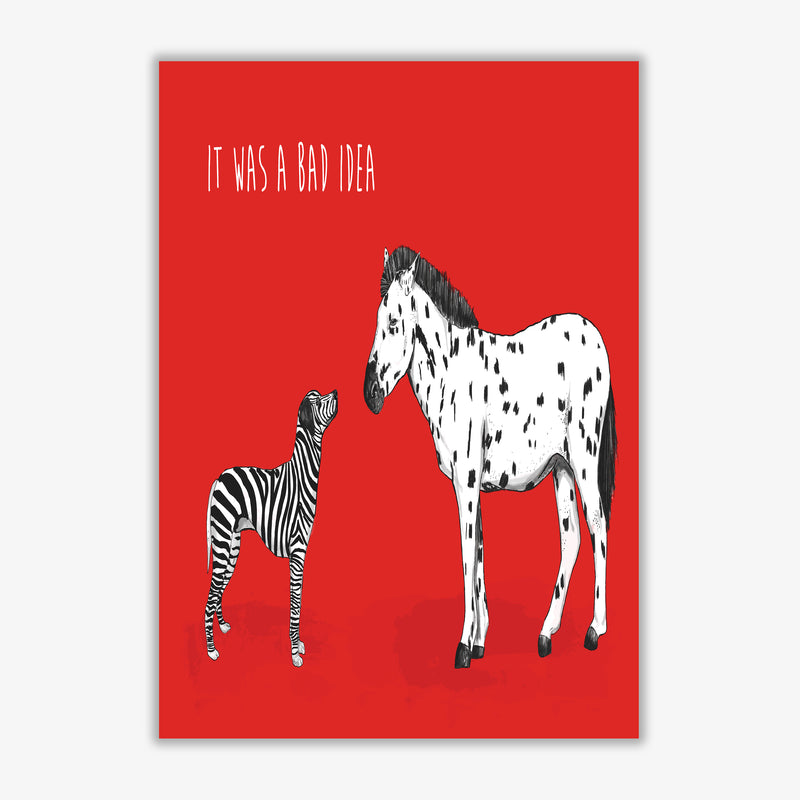 It Was A Bad Idea Humorous Animals Animal Art Print by Balaz Solti Print Only