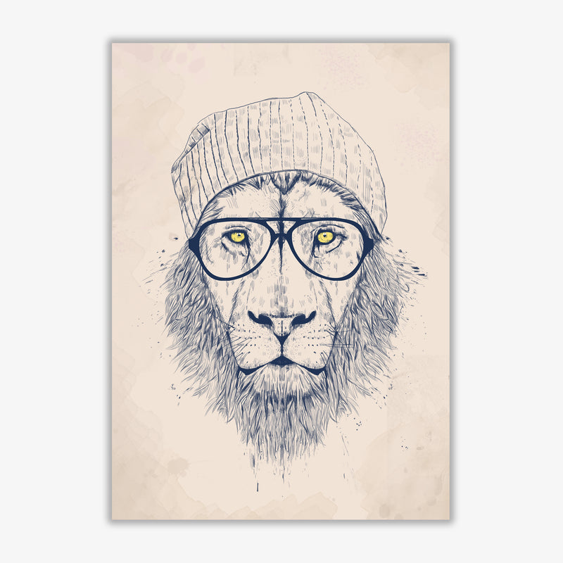 Cool Hipster Lion Animal Art Print by Balaz Solti Print Only