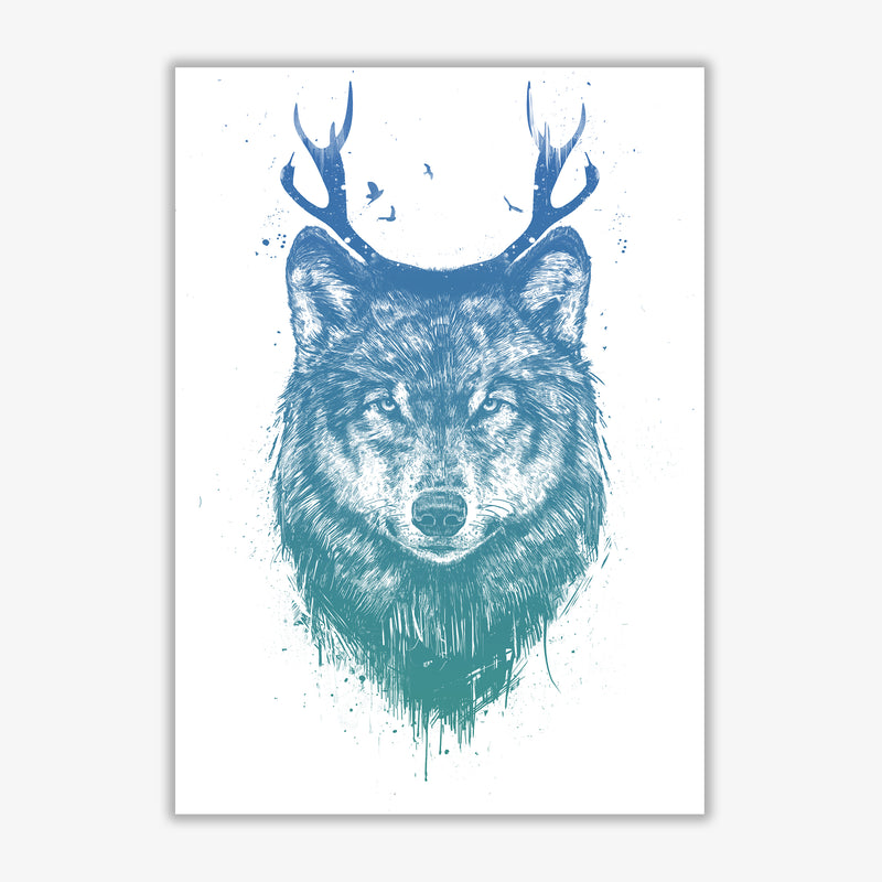 Deer Wolf Animal Art Print by Balaz Solti Print Only