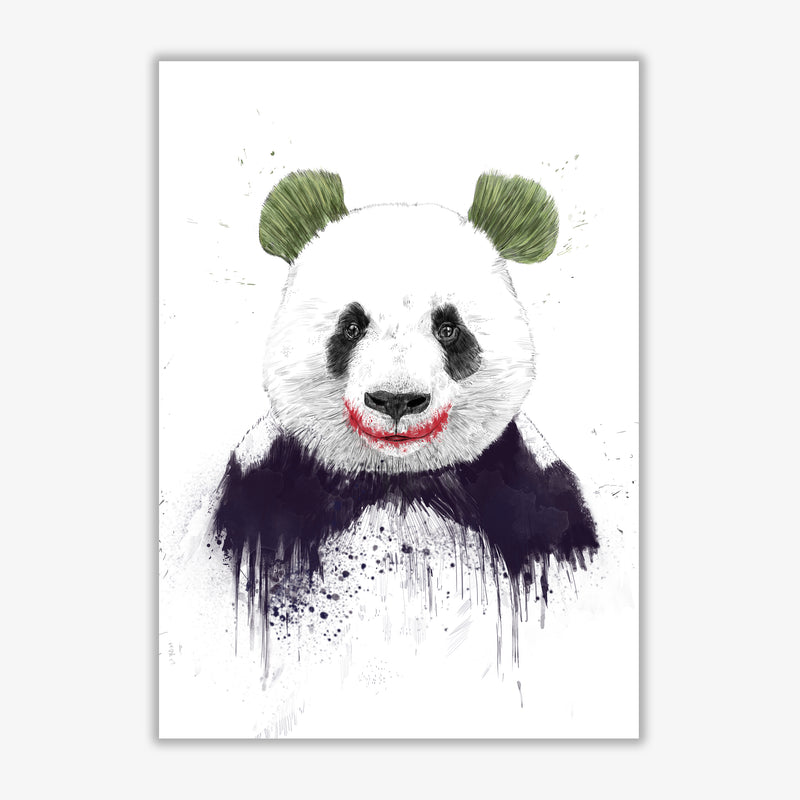 Jokerface Panda Animal Art Print by Balaz Solti Print Only