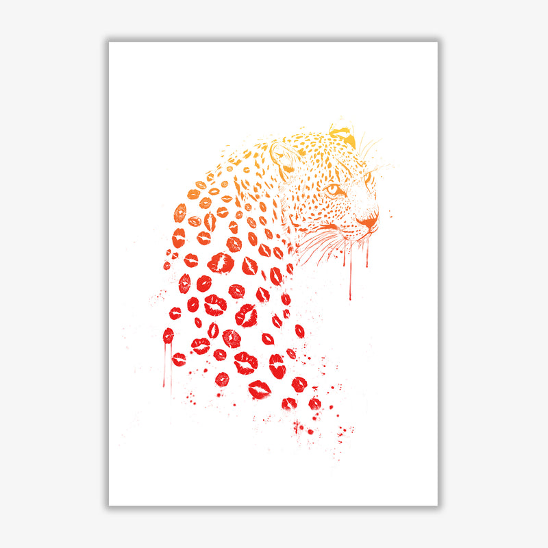 Kiss Me Leopard Animal Art Print by Balaz Solti Print Only