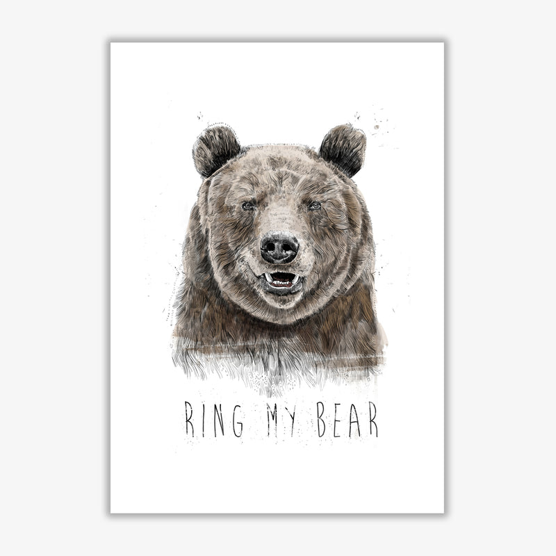 Ring My Bear Animal Art Print by Balaz Solti Print Only