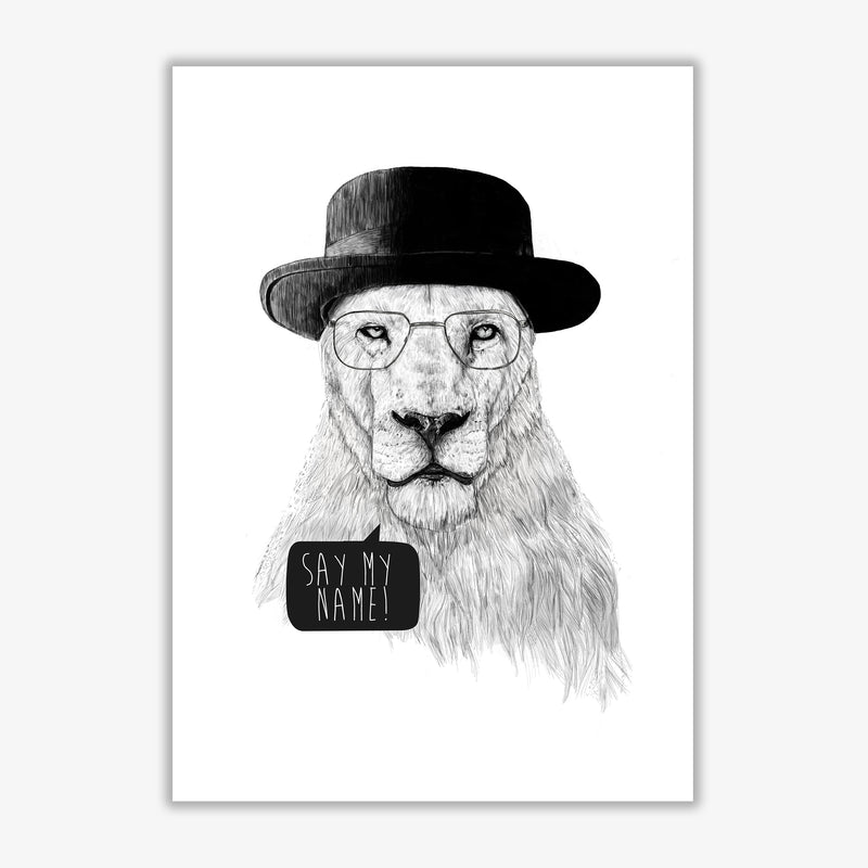 Say My name Lion Animal Art Print by Balaz Solti Print Only