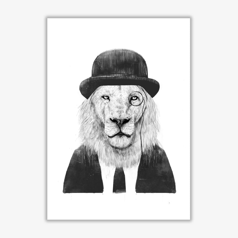 Sir Lion Animal Art Print by Balaz Solti Print Only