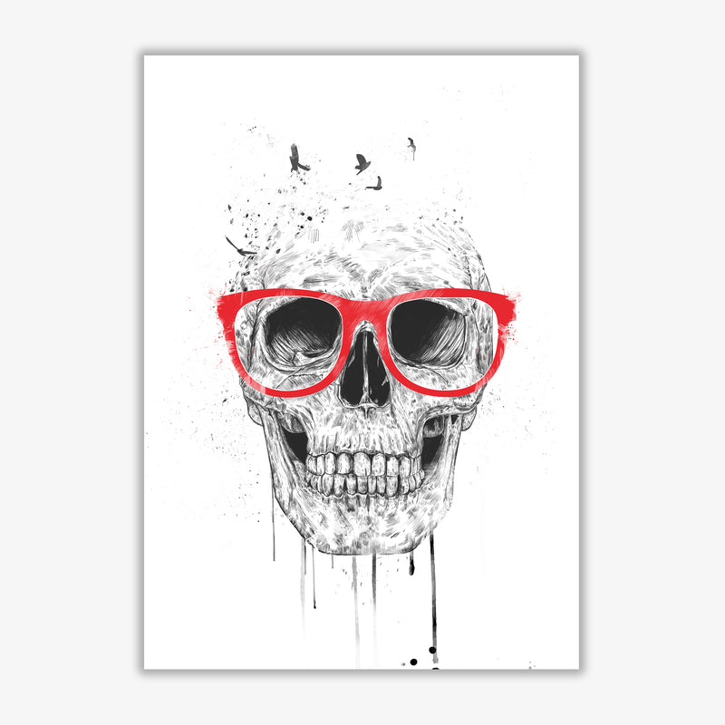 Skull With Red Glasses Art Print by Balaz Solti Print Only