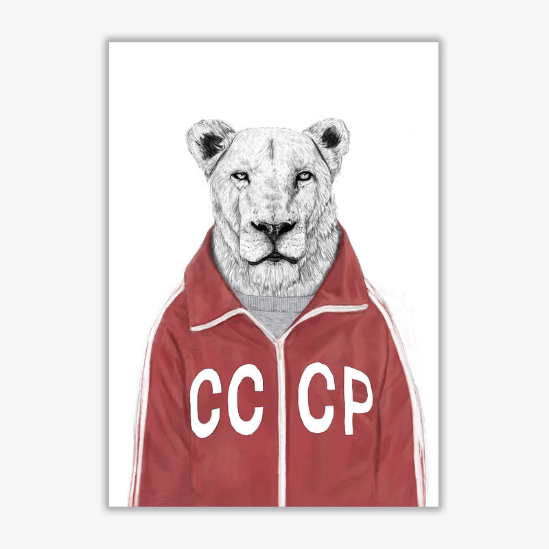 Soviet Lion Animal Art Print by Balaz Solti Print Only