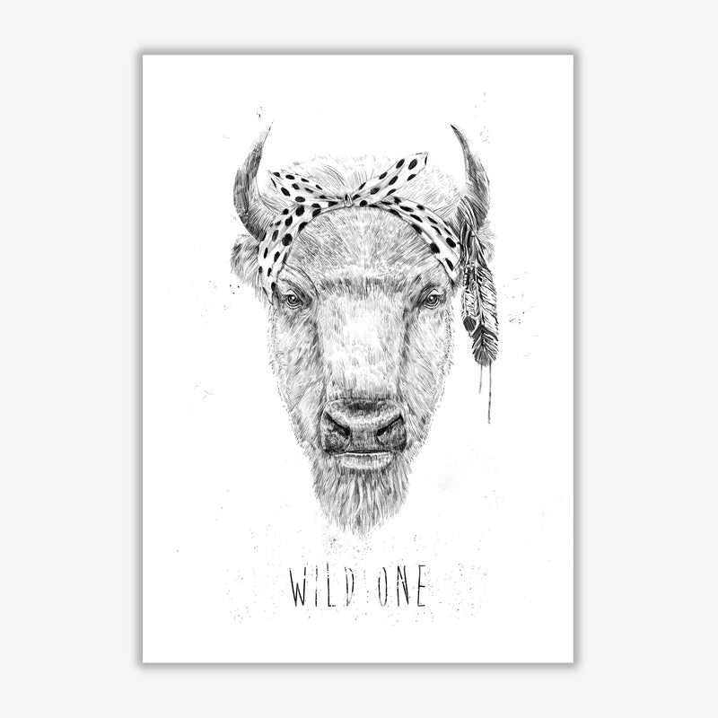 Wild One Buffalo Animal Art Print by Balaz Solti Print Only