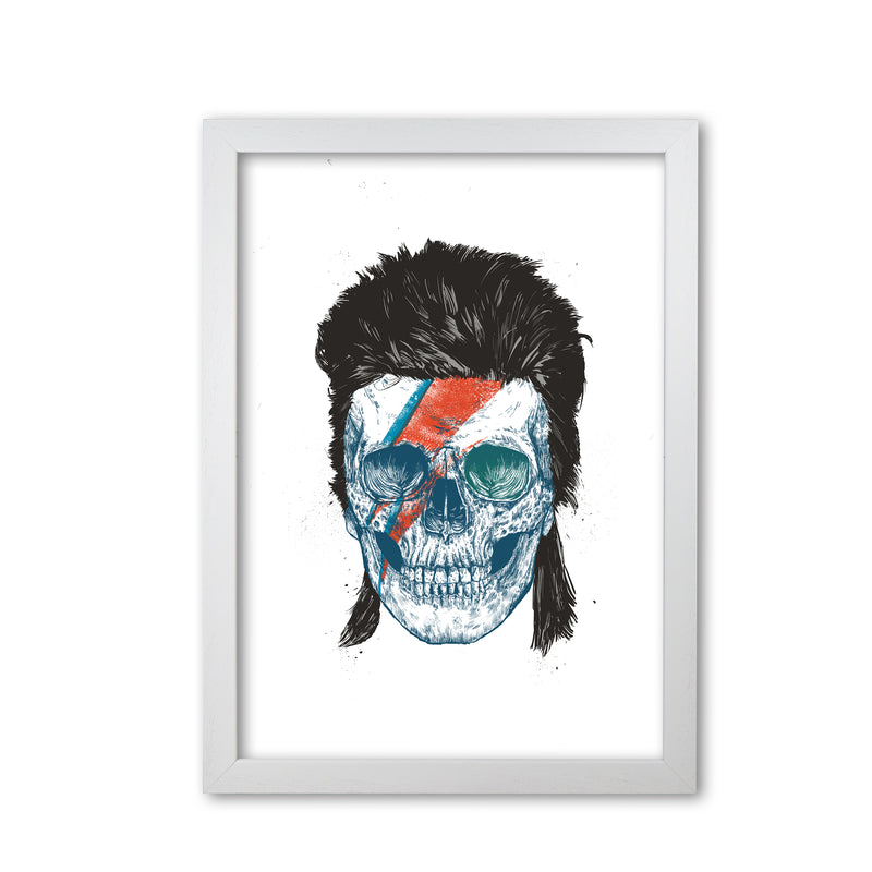 Bowie's Skull Gothic Art Print by Balaz Solti White Grain