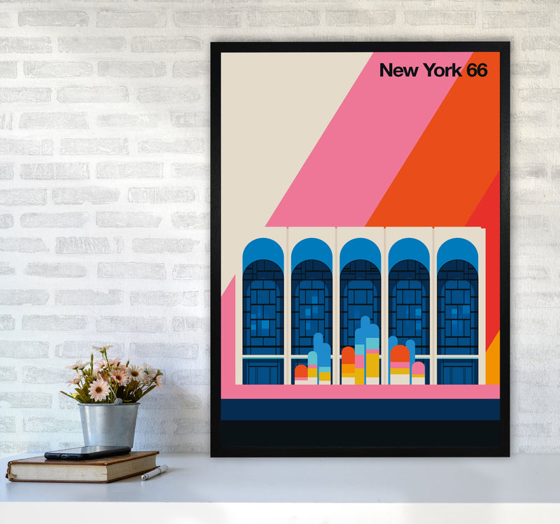 New York 66 Art Print by Bo Lundberg A1 White Frame